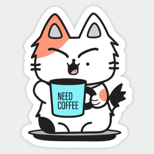 Coffee Cat Sticker